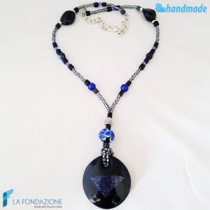 Extruded Necklace handmade in Murano Glass - La Fondazione snc - COLL0094