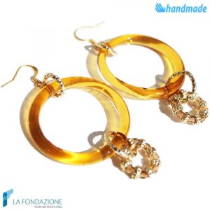 Boop Maxi hoop earrings with rhinestones - La Fondazione snc -EARRINGSC0018