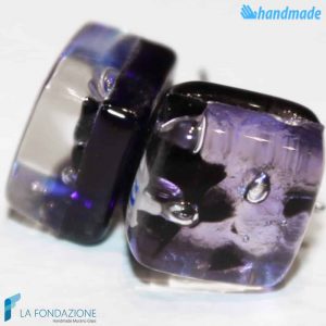 Spot Cube earrings made in Murano glass - EARRINGSC0029