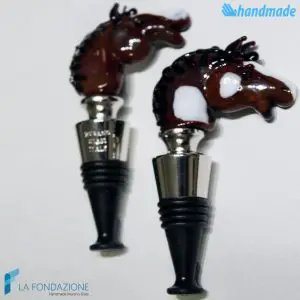 Horse head bottle cap made in Murano glass - CAPS0008