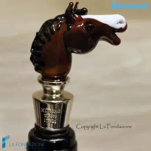 Horse head bottle cap made in Murano glass - CAPS0008