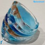 Anello Arlecchino Frozen in vetro di Murano RINGS0077