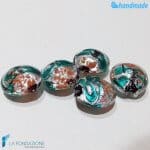 Aquamarine Pearls Schisse Wave 16mm made in Murano glass – PERLA008