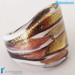Zeus - Band ring made in Murano glass - RINGS0096