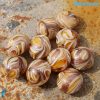 Phoenician Aventurine Pearls Set Gold 14 mm - La Fondazione snc - PERLA027