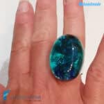 Anello Smeraldo Blu con avventurina – La Fondazione – RINGS0138