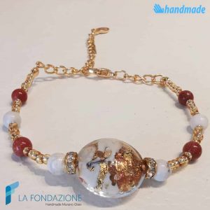Rialto bracelet with aventurine handmade in Murano glass - La Fondazione snc - BRAC0050