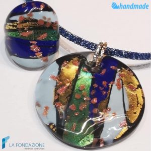 Blue Lagoon set with necklace and ring - La Fondazione snc - PARU0055