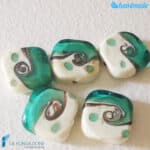 Maui Green beads with aventurine handmade in Murano glass – La Fondazione snc – PERLA044