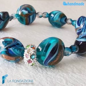 Phoenician full Ocean bracelet with aventurine - La Fondazione snc - BRAC0080