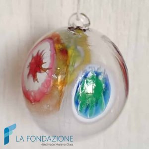 Murrine Christmas balls handmade Murano glass - L:a Fondazione snc - TMAS013