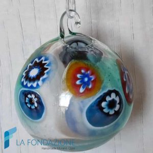 Green Murrine Christmas balls handmade Murano glass - La Fondazione snc - TMAS016