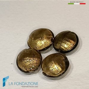 Carnival beads Gold handmade in Murano glass - La Fondazione snc - PERLA053