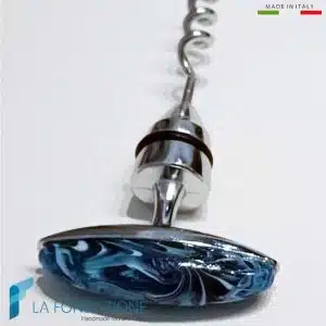 Aqua Phoenician corkscrew with aventurine - La Fondazione snc - SCREW008
