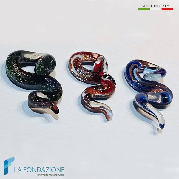 Tris of Cobra Snake Necklace with aventurine - La Fondazione snc