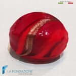 Perle Fenicio Ovali Rosse con avventurina in vetro di Murano | La Fondazione snc | PERLA059