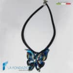 Nocturnal butterfly necklace handmade in Murano glass – COLL0120