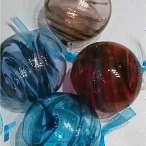 Transparent Christmas balls with aventurine | La Fondazione snc | TMAS010