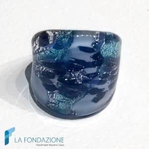 Anello a fascia Nocturna con avventurina blu | La Fondazione snc | RINGS0162